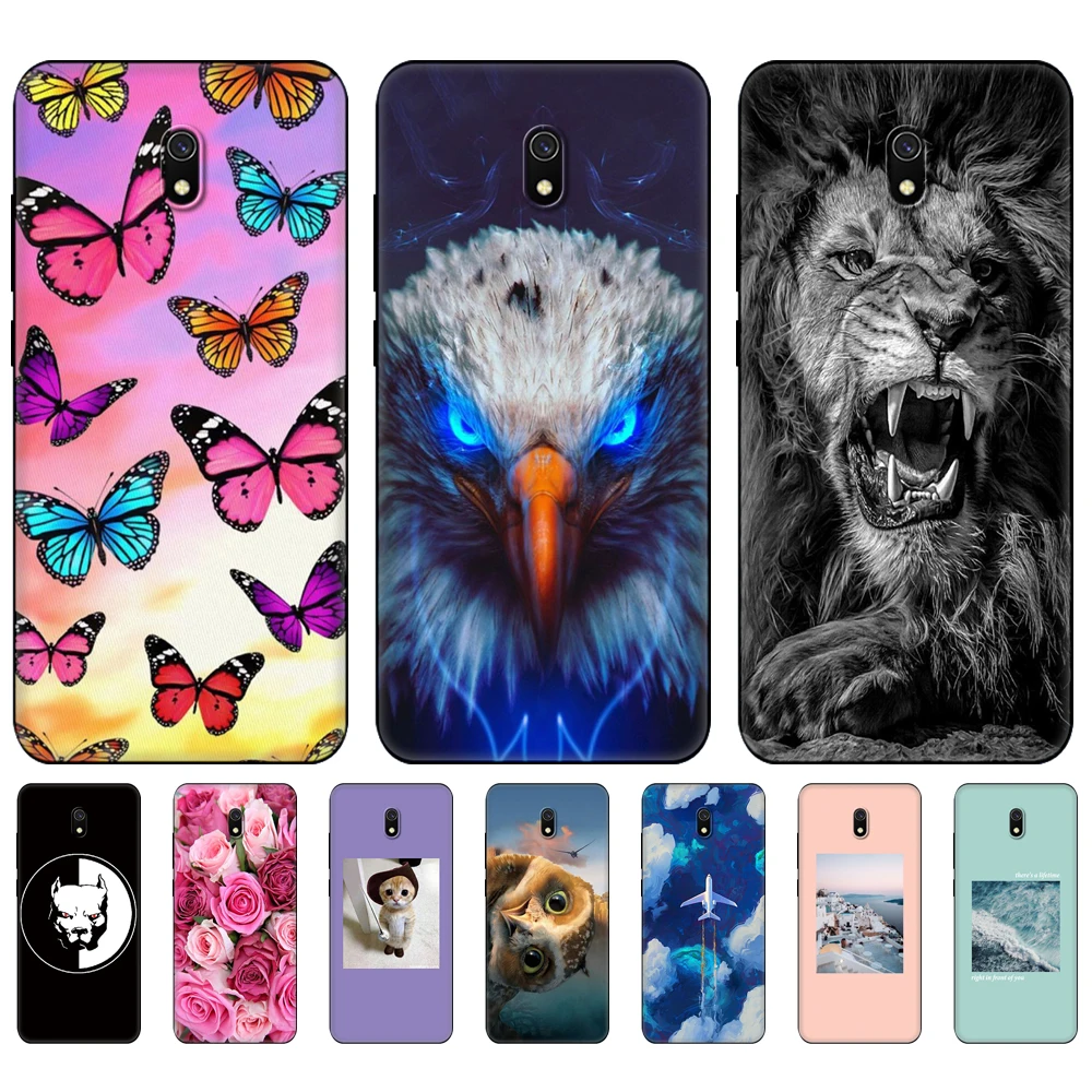 For xiaomi redmi 8a case soft silicon back phone cover on redmi 8a bumper hongmi 8a shell bag redmi8a coque black tpu case