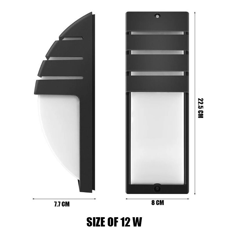 Luz conduzida da parede ao ar livre radar à prova dwaterproof água sensor de movimento conduziu a luz da lâmpada de parede ao ar livre varanda luz