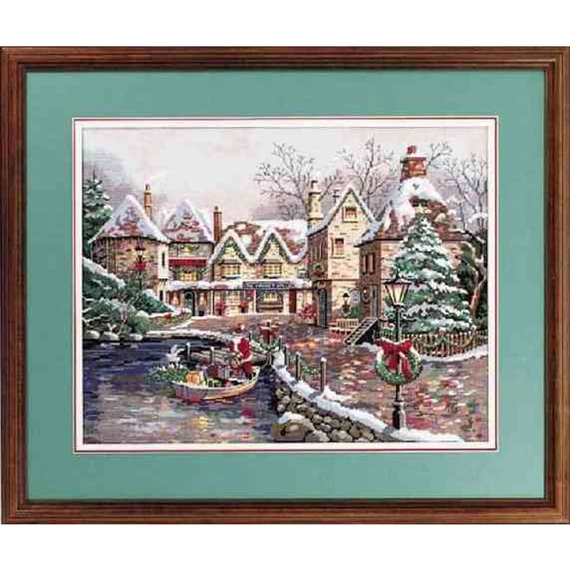 Amishop Counted Cross Stitch Kit, Christmas Cover, Christmas Gift, Market Hall Dim 8494 08494, Top Quality, Beautiful, Lovely