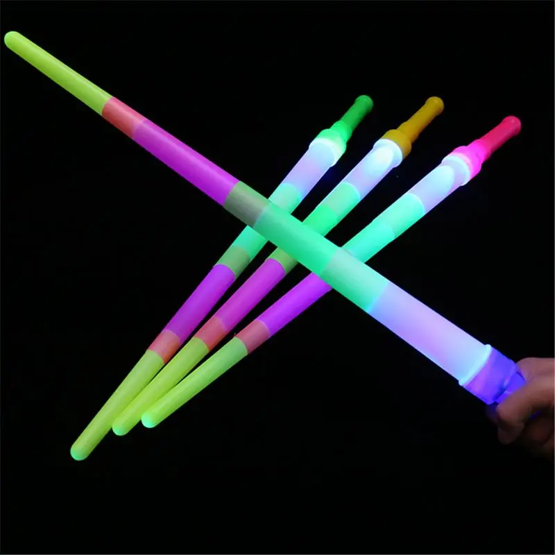 

2024 New Duration Light Sticks Extendable Luminous Light Flashing Star Light Stick Rainbow Laser Sword Children Gift Light Stick