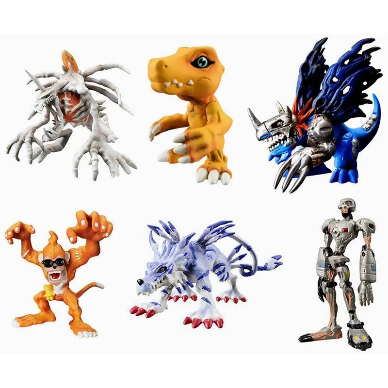 Bandai Genuine Gashapon Toys Digimon Adventure Punimon Gabumon Andromon Drimogemon Unimon Centalmon Action Figure Model Toys