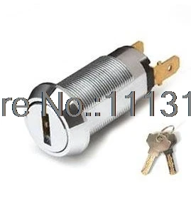 High Security Flat Brass key Switch Lock for game cash machine 19MM OFF/ON Electronic Power Lock for Vending Machine 1 PC