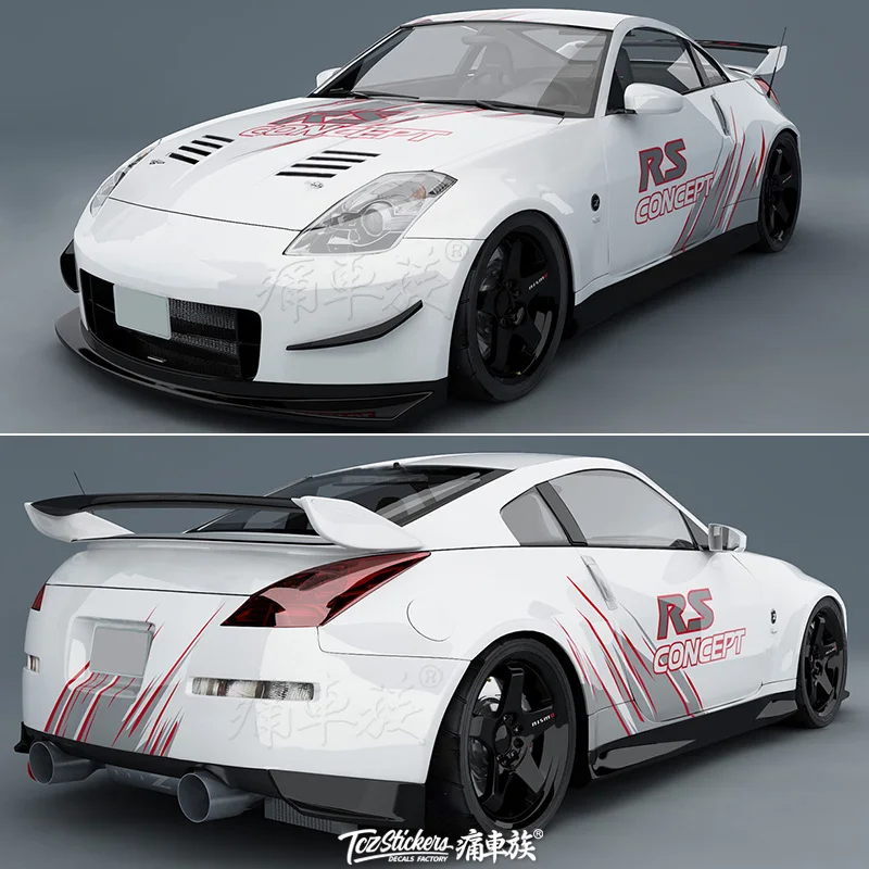 Car sticker FOR Nissan 350Z Appearance custom racing style decal 370Z sticker modification