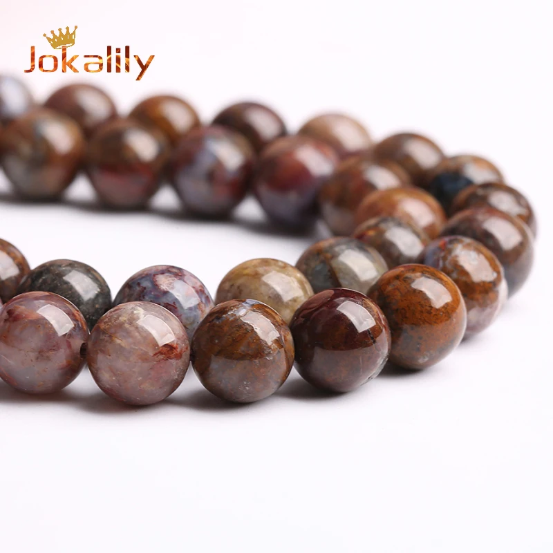 Natural Red Pietersite Stone Beads For Jewelry Making Round Loose Beads DIY Bracelet Necklace Accessories 4 6 8 10 12mm 15