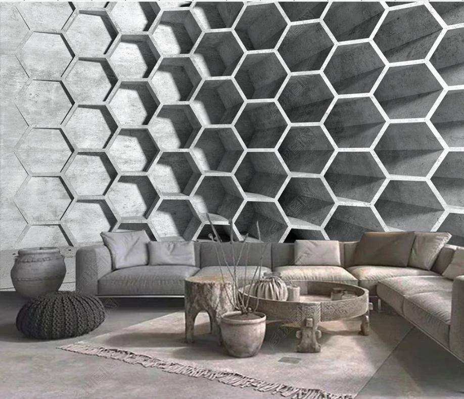 Extended space wallpapers three-dimensional 3d background wall modern wallpaper for living room