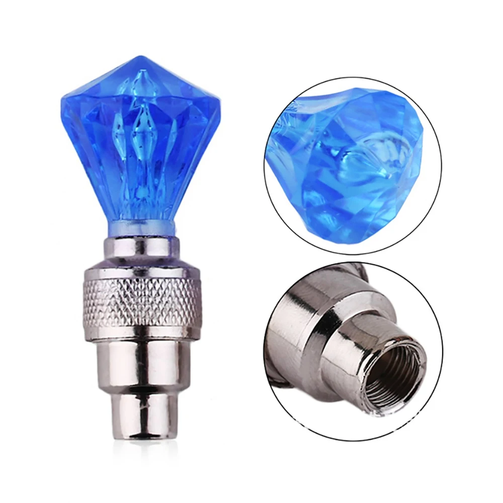 2 PCs Luminous Diamond Nipple Caps for Car Motorcycle Scooter Moped Bike