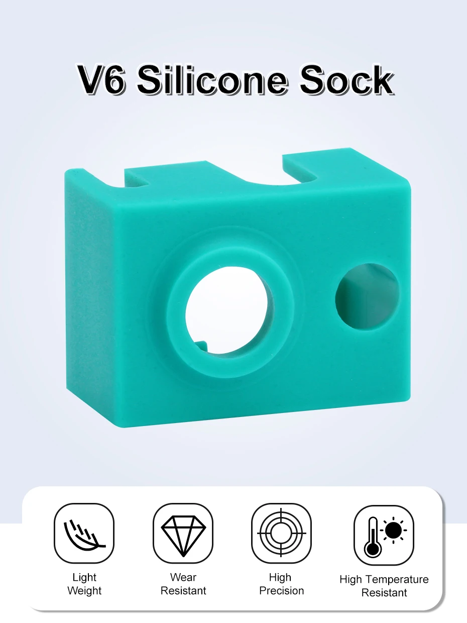 Trianglelab ® Hochtemperaturbeständige V6-Silikonsocken, maximal 320 °C ℃ für V6 HOTEND DDB Matrix Extruder – Detail 1