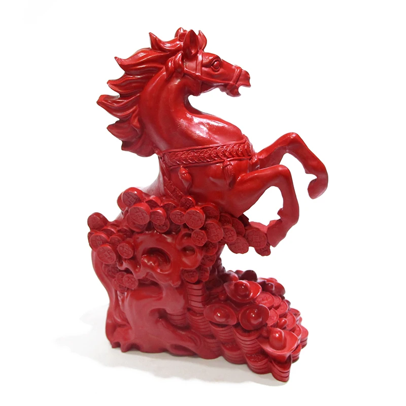 Immediately get rich cinnabar instant shadow household craft sculpture twelve zodiac horse jewelry