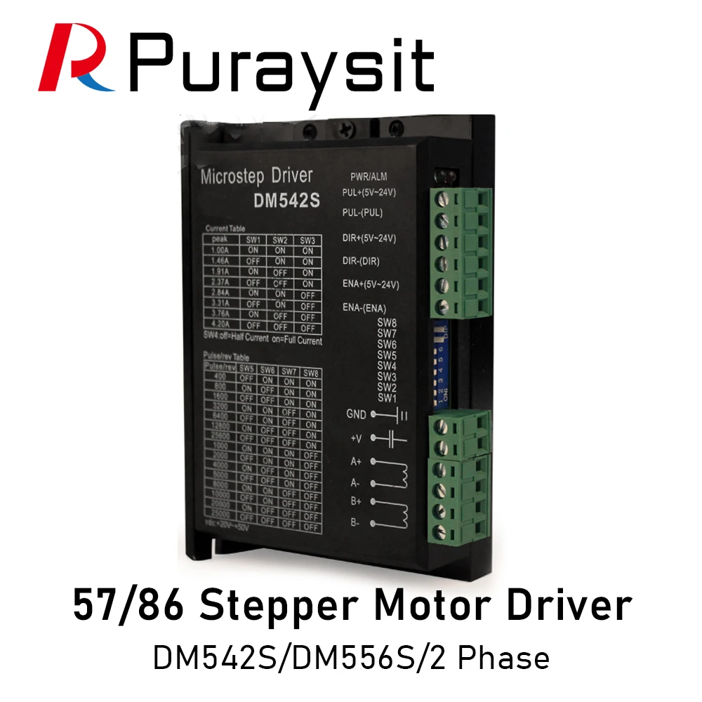 DM542S Stepper Motor Driver 2-phase Digital Stepper Motor Controller 18-50 VDC for Nema17 Nema23 Nema34 CNC Engraving Machine