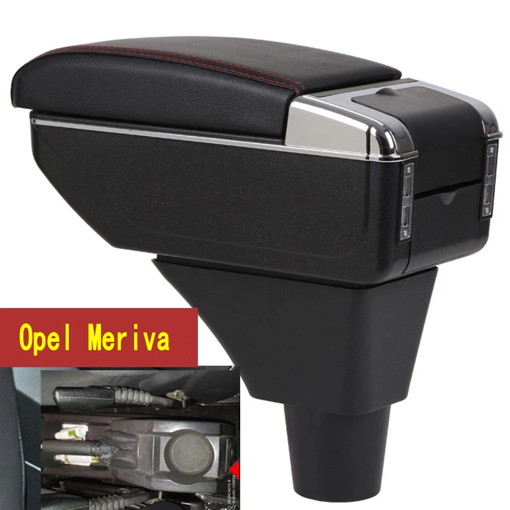 For opel meriva armrest box central Store content Storage box meriva armrest box with cup holder ashtray USB interface