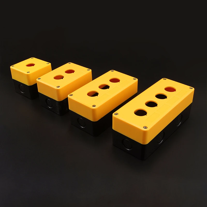 صندوق أزرار مقاوم للماء ، صندوق تحكم بفتحة 12345 ، مؤشر تبديل صناعي ، ضوء توقف طوارئ بلاستيكي 22 مللي متر #3