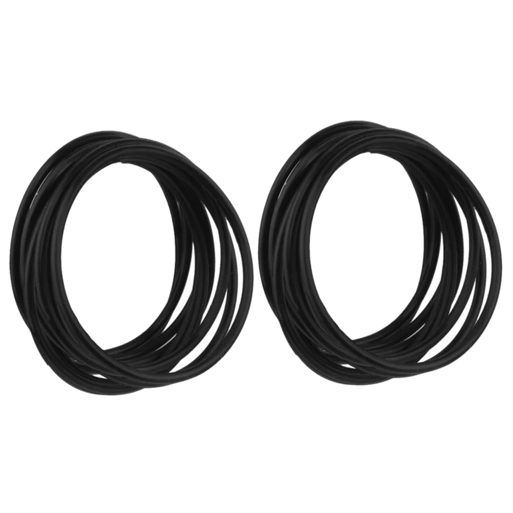 

20 Piece Black Rubber Silicone Jelly Bracelet Stretchable Bracelets Bands for