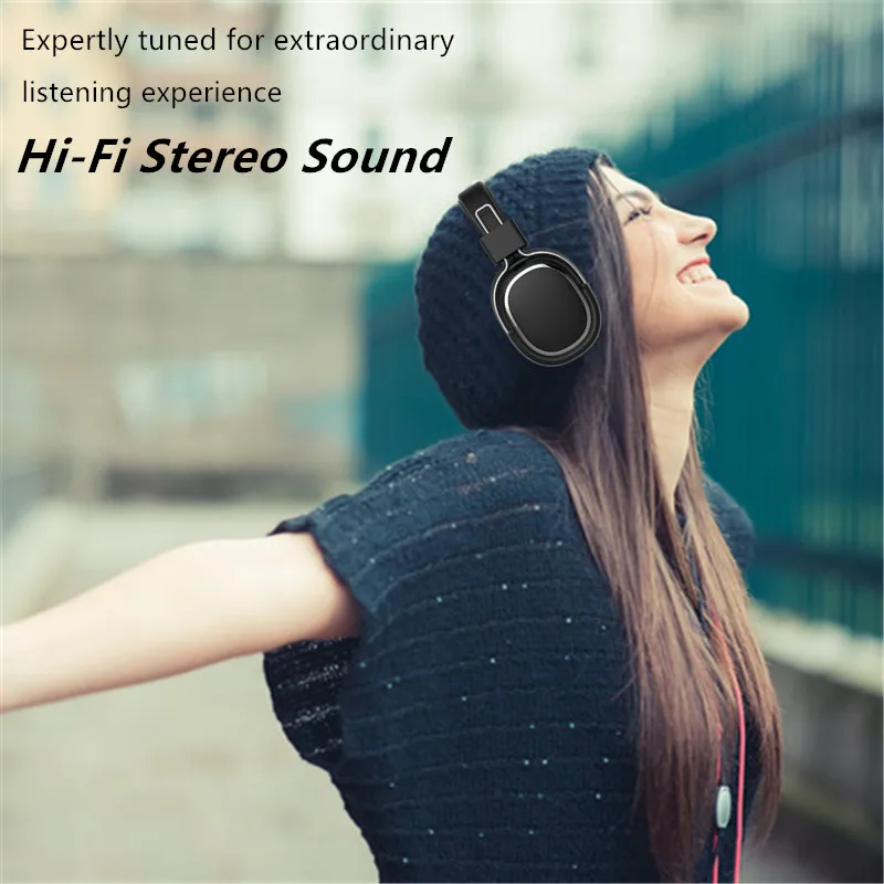 SODO 1004 Wireless Headphone Foldable Bluetooth-compatible 5.0 Stereo Headset Wired Wireless Headphones with Mic Support TF/FM