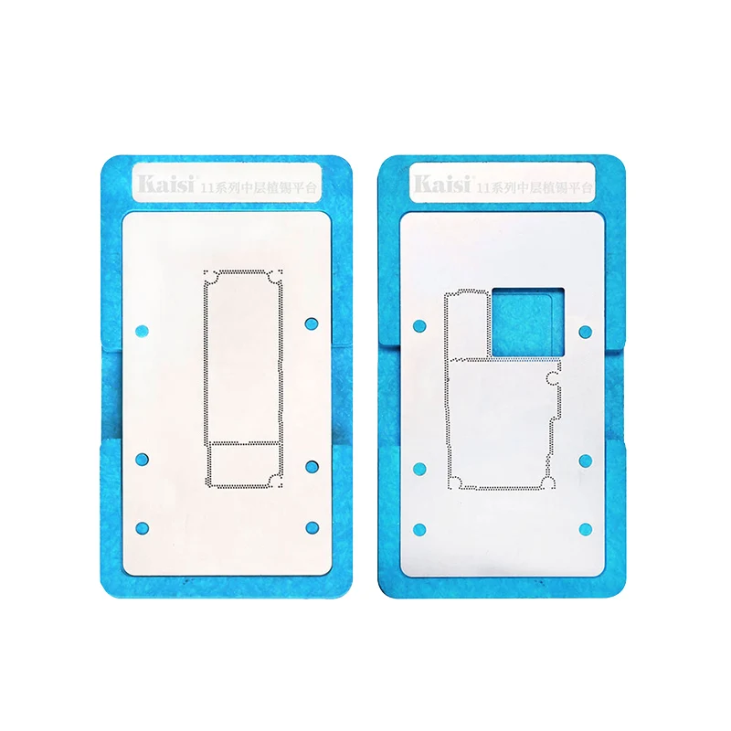 Kaisi plataforma de plantio de estanho, camada intermediária para telefone x xs xsmax 11 11pro 11promax bga, plataforma estêncil de reballing com estêncil