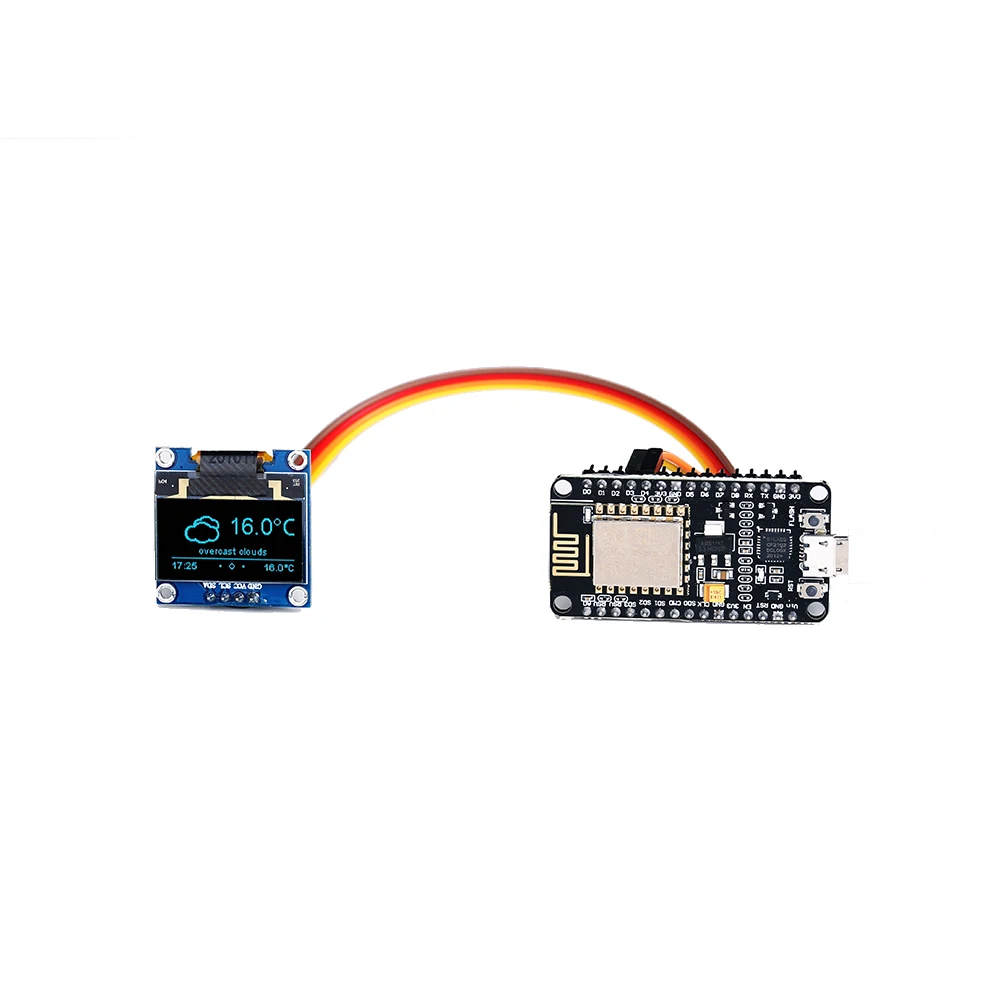 ESP8266 Weather Station  DIY Kit with Temperature Humidity  OLED 0.96 Display for Arduino IDE IoT Starter Nodemcu Demo Board