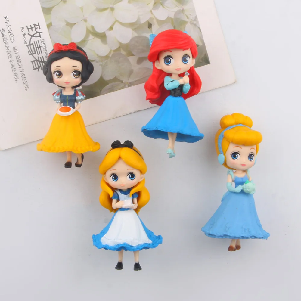 4pcs Cartoon Mermaid Princess Aisha Cinderella 3d Magnet Fridge Cute Magnet Toys for Children Fridge Girls Birthday Gift Ideas