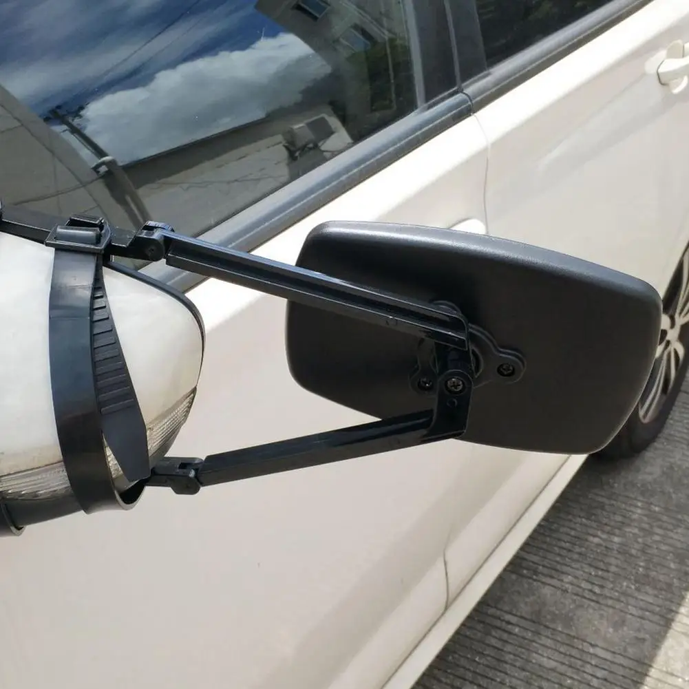 Car Safety Side Mirror Accessories RV Caravan Glass Towing Trailer Extension Extendable Blind Spot Adjust Angle Rearview Mirror