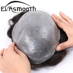 Ince deri 0.03 mm, doğal saç, erkek peruğu insan saçı değiştirme sistemleri postiş, saç protezi, saç erkek erkek peruk Erkek-insan peruğunun en iyi 10 satışı-no. 5