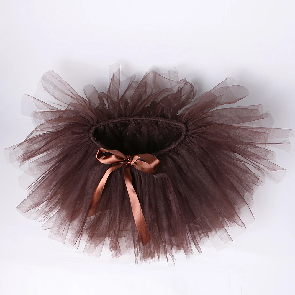 Brown Bear Tutu Skirt Outfit for Baby Girls Christmas Halloween Costumes Children Animal Skirts Girl Birthday Dance Tutus 0-14Y