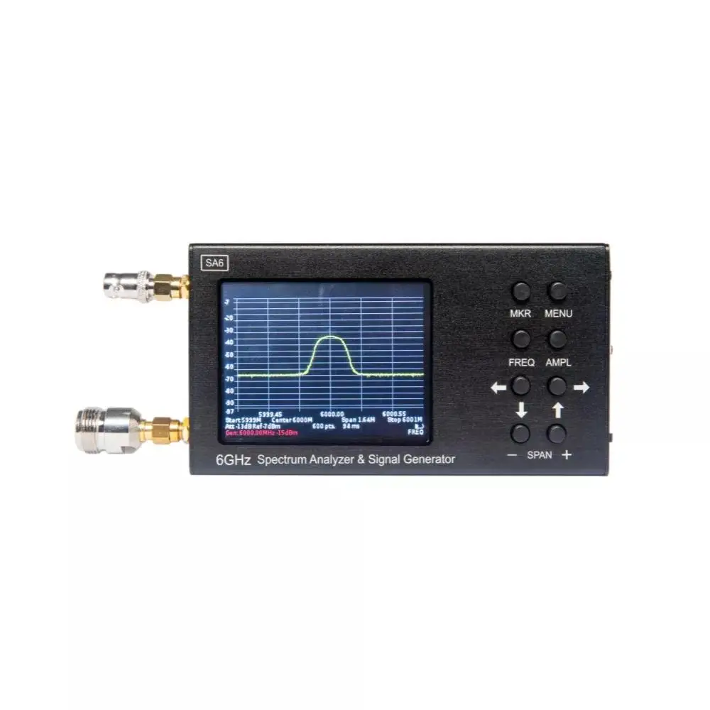 Imagem -03 - Gerador de Sinal do Explorador do Espectro do Analisador do Espectro de 6ghz Sa6 rf com Gerador de Rastreamento 3.2 Polegadas Touch Screen 35mhz6.2ghz Novo