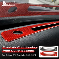 Real Soft Carbon Fiber for Subaru BRZ Toyota 86 2013 2014 2015 2016 2017 2018 2019 2020 Car Front AC Outlet Vent Sticker Trim