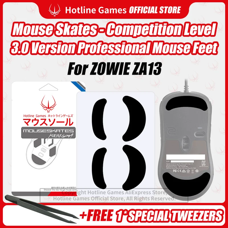 

2 Sets Hotline Games 3.0 Mouse Skates Mouse Feet Replacement for BenQ Zowie ZA13 ZA13B Mouse,Smooth,Durable,Glide Feet Pads