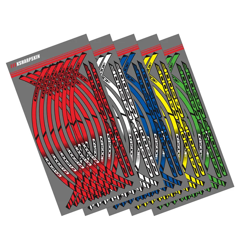 

12X наклейка на внешний обод мотоцикла, полосатые аксессуары для колес, декоративные отражающие наклейки, подходит для HONDA CB500F cb 500f