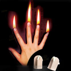 4 Pcs/ Set Finger Fire Magic Tricks Close Up Stage Magic Props Magician Illusions Gimmick Accessories G8152