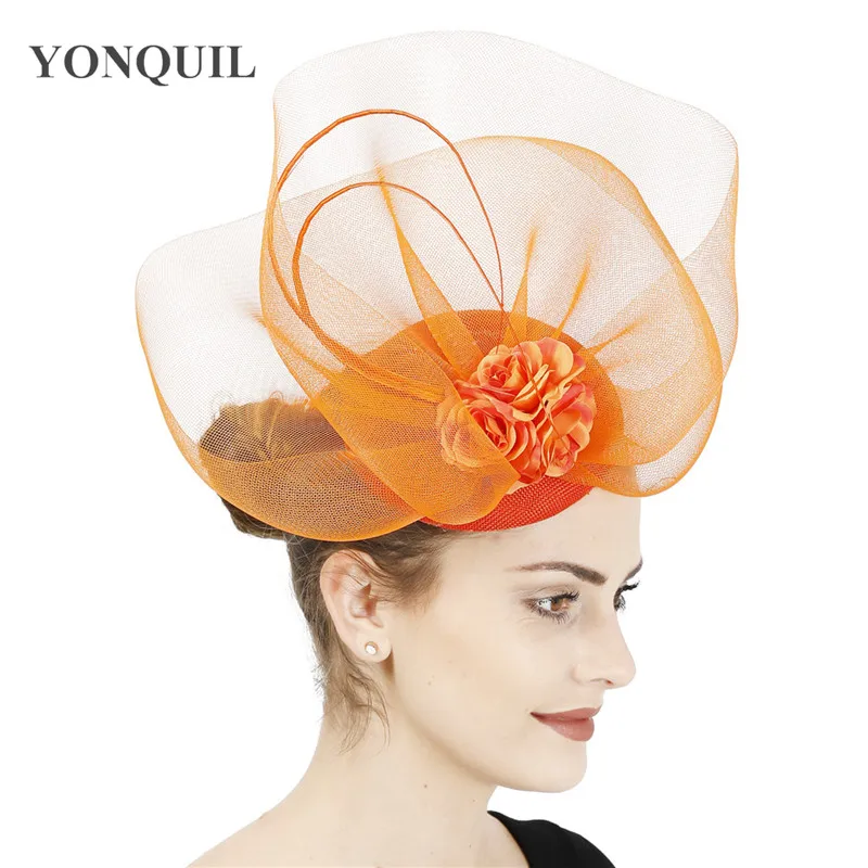 

Vintage Ladies Fascinators Pillbox Hat With Veil Summer Royal Wedding Church Headwear For Women Elegant Chapeu Hair Accessories