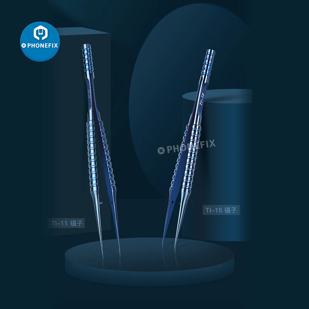 Pinzette in lega di titanio impronte digitali Ultra-precision Fly Line telefono microscopio BGA scheda madre riparazione Chip pinzette antimagnetiche