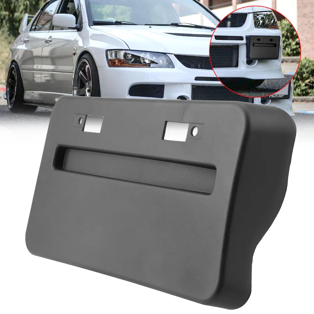 For Mitsubishi Lancer GTS EVO X 2008-2018 Car Accessories Auto Front Bumper Install License Plate Frame Relocator Base Holder