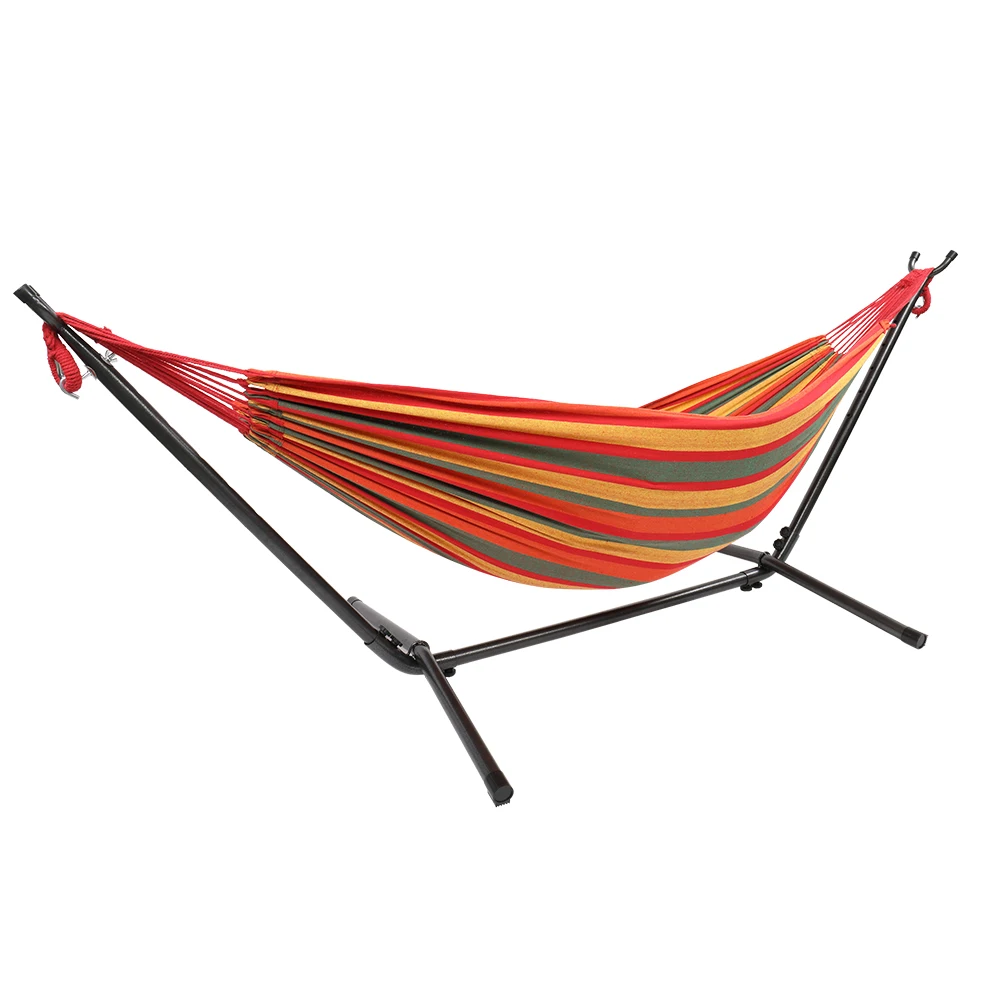 

Hammock Set Hammock Frame Red And Yellow Bar Hammock Suitable for Patio Garden Poolside Balcony