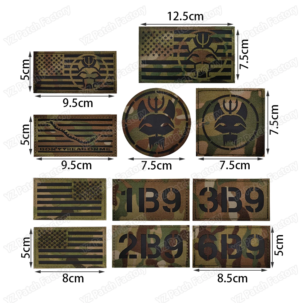 3d SEAL TEAM/DEVGRU Ir TACTICAL Patches pvc Reflective USA National flag patches badges