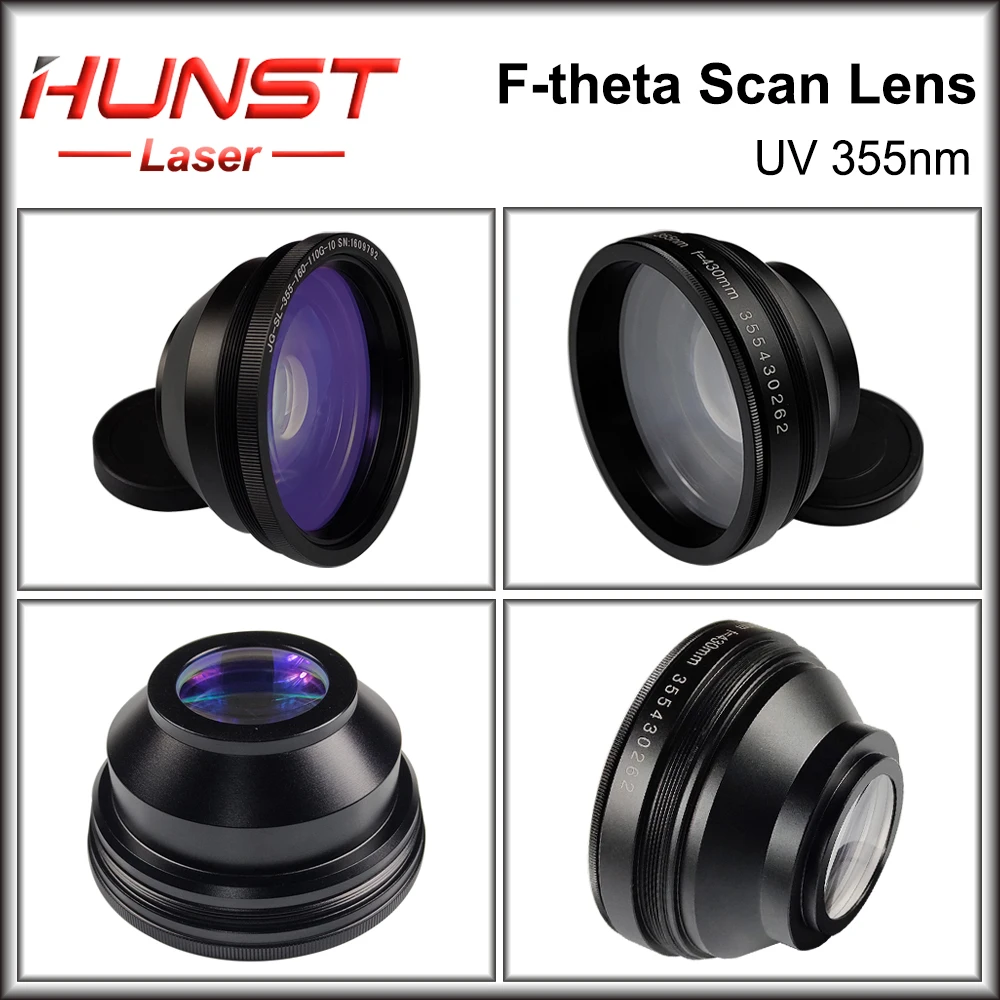 Hunst F-Theta 355nm UV Laser Scan Lens 70*70mm 110*110mm 175*175mm 200x200 300*300mm Field Mirror for UV Laser Engraving Machine