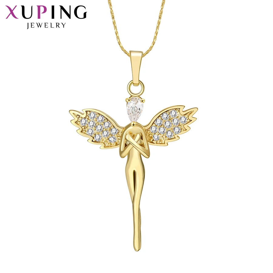 Xuping Jewelry Fashion Charm Religion Style Necklace Pendant of Angle Wing Shape for Women Gifts 31455