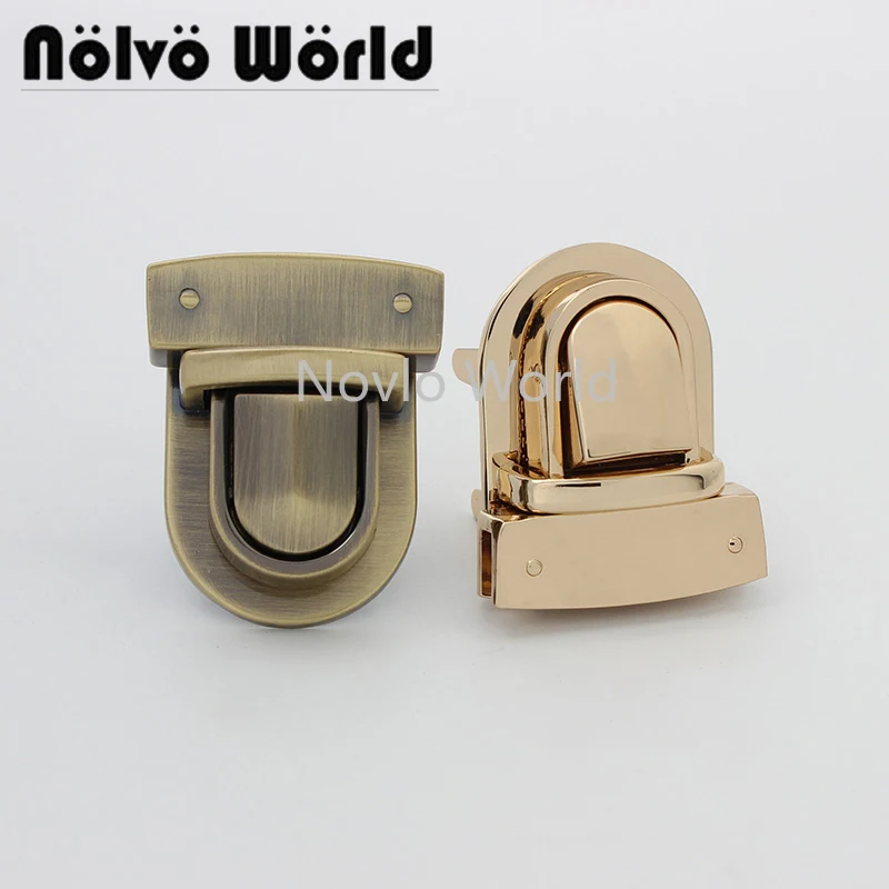 2-10 pieces 5 colors 42x33mm Duck Tongue Bag Lock Metal Side Release Buckles Handbag Metal Turn Lock Snap Clasps Closure DIY