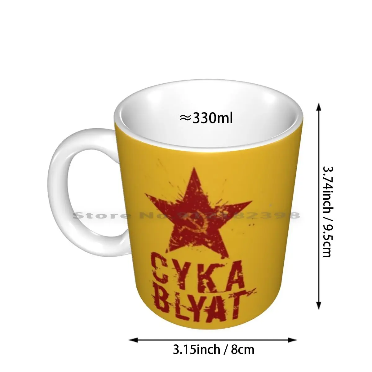 Cyka Blyat Ceramic Mugs Coffee Cups Milk Tea Mug Cyka Cyka Blyat Suka Blyat Suka Russian Cs Gamer Gaming Ruskie Rush B Golang