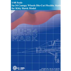 GALAXY C48004 1/48 Scale Su-34 Fighter Canopy Wheels Flexible Mask for Kitty Hawk 80141 Model