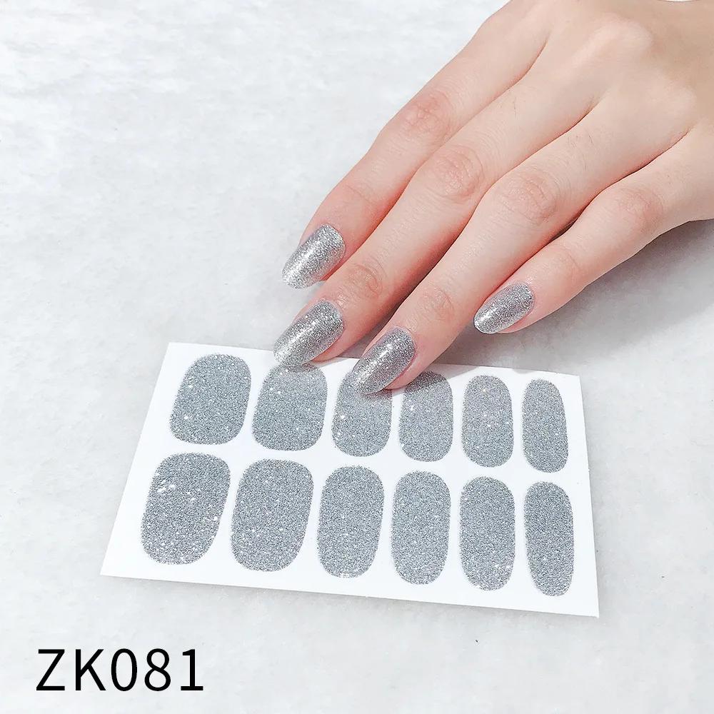 12 Stickers DIY Nail Polish Stickers Onion Powder Bronzing Nail Film Waterproof Nail Stickers Full Coverage Nail Stickers