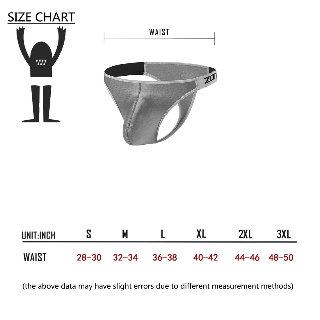 Zonbailon Mens Thong Sexy Bikini Low-Rise Breathable Men's T-back Gay Sissy U Pouch Gay Slip Men G-Srting