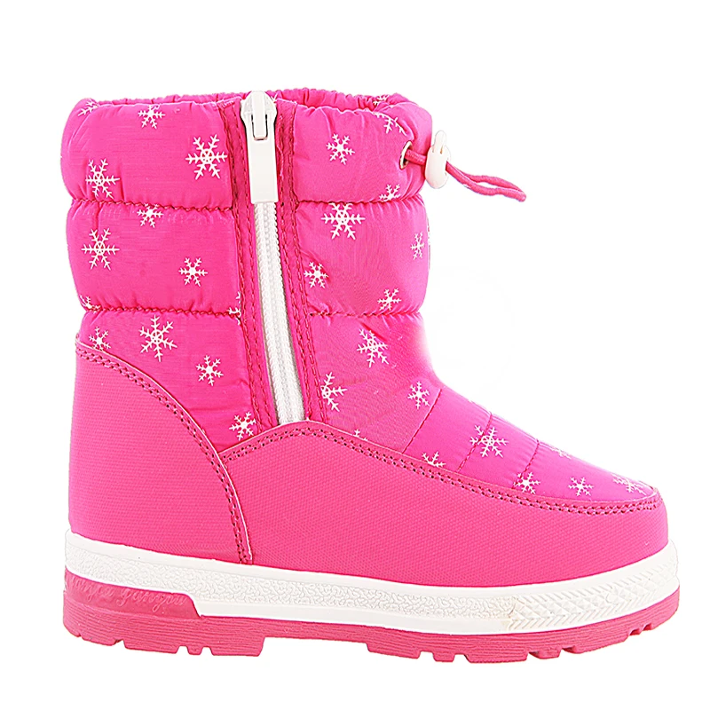 Chaussures de neige imperméables en caoutchouc pour filles et garçons, bottes d\'hiver mignonnes en peluche pour étudiants, nouvelle collection garde