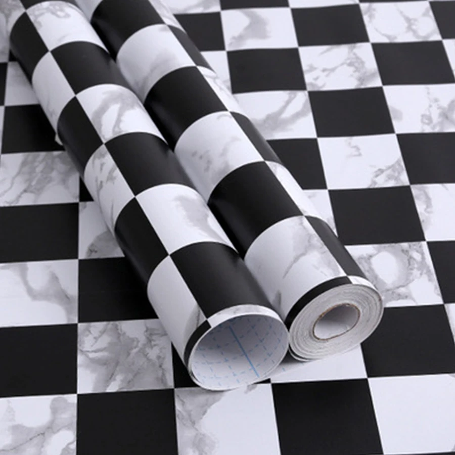 PVC Kitchen Oilproof Sticker Bathroom Waterproof Moistureproof Wallpaper Self-Adhesive Cabinet Stove Mosaic Tile Renovation Film