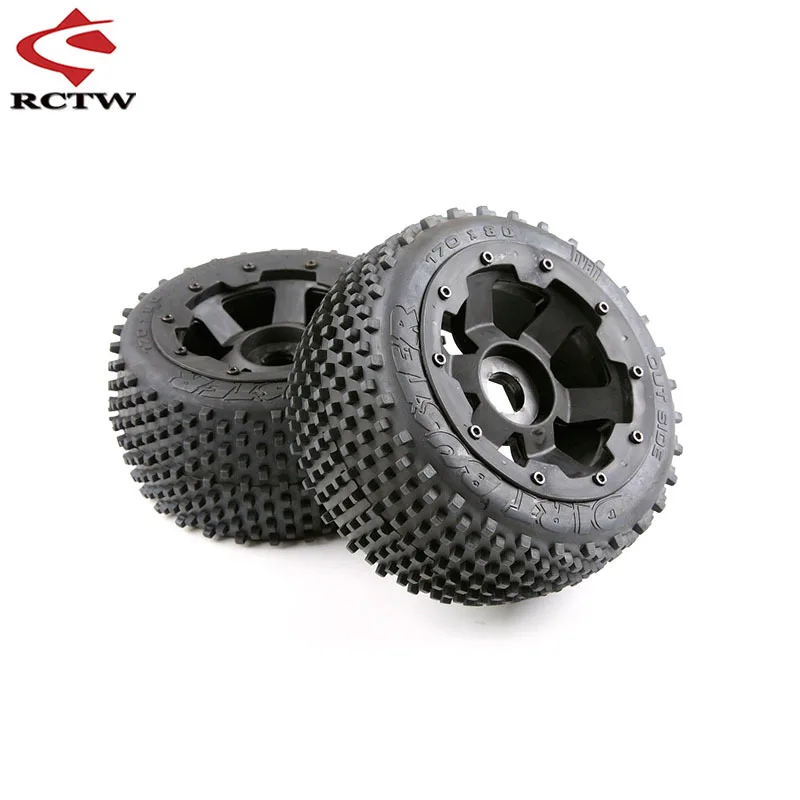 

Rc Car Small Nail Rear or Front Wheel Tyres Set for 1/5 Hpi Rofun Baha Rovan Km Baja 5B Truck Spare Upgrade Parts