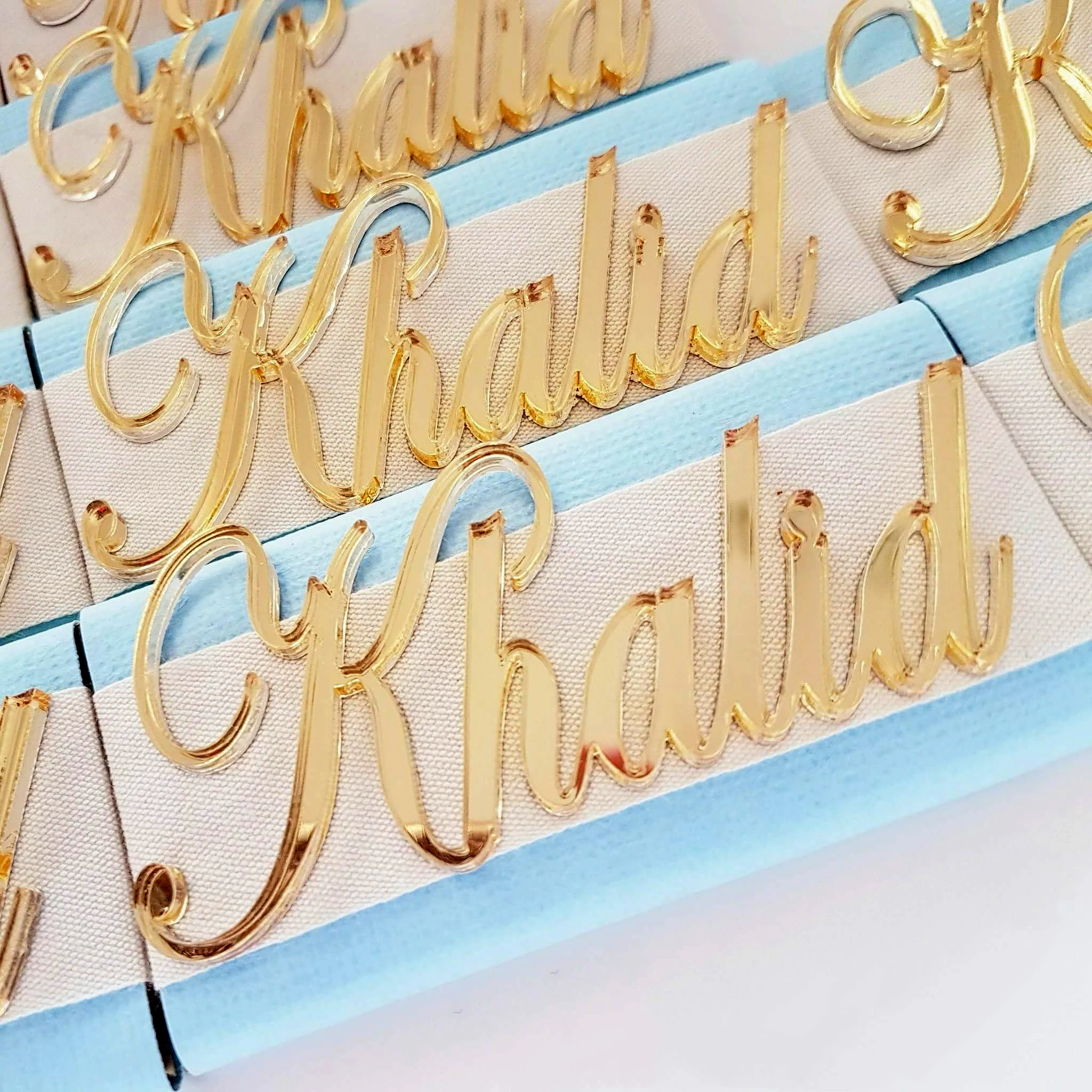 10 Pcs Personalized Gold/silver Acrylic Custom Logo And Name Baby Baptism Chocolate Bar Label Wedding Table Landmark Decoration