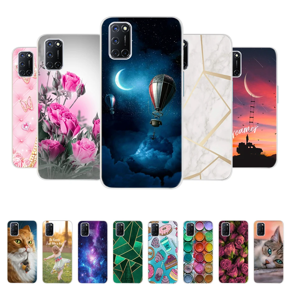 For OPPO A52 Case A 52 for OPPO A72 2020 A 72 A92 2020 A 92 Case Cute Cartoon Painting Soft TPU Silicone Back Cover Phone Cases