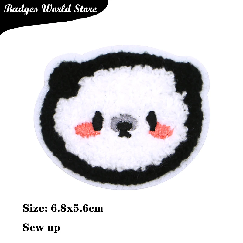 Parrot Bear Rabbit Bee Cattle Frog Chenille Icon Towel Embroidery Applique Patch For Clothing DIY Iron on Badges on the Backpack