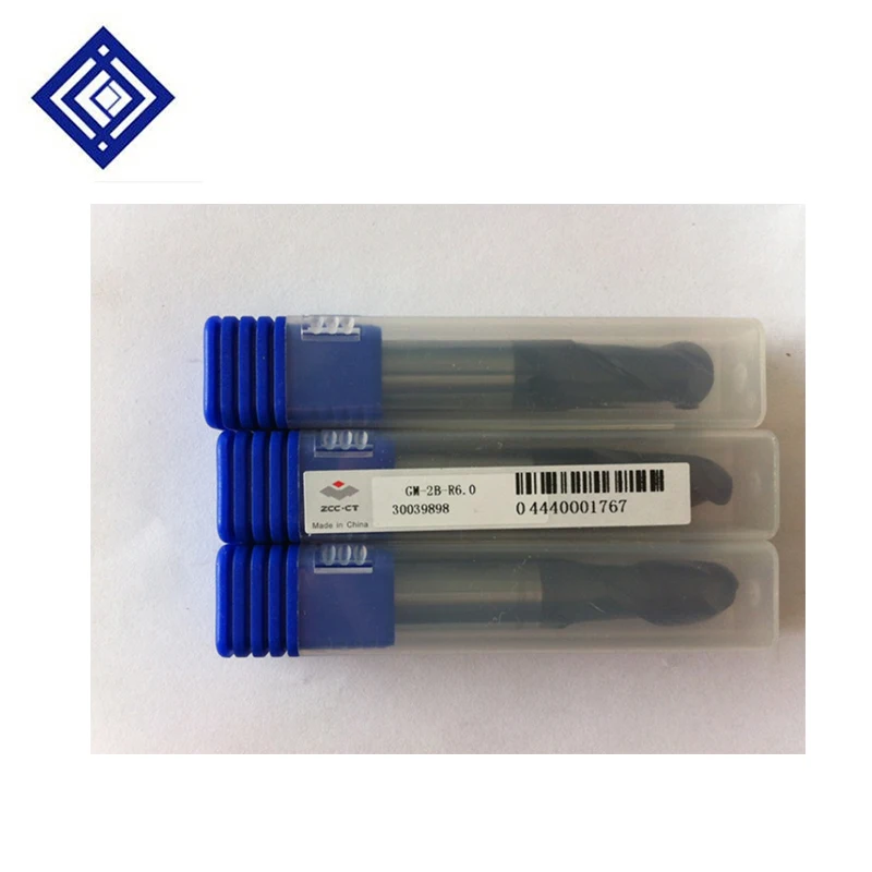 GM-2B-R2.5 R3.0 R3.5 R4.0 R4.5 Baja Tungsten Karbida Akhir Pabrik Bola Hidung Akhir Pabrik dengan Batang Lurus