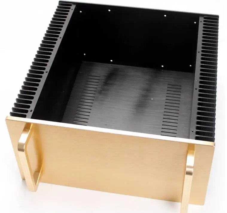 WA152-carcasa completa de aluminio para auriculares, poste amplificador, chasis DAC, caja DIY