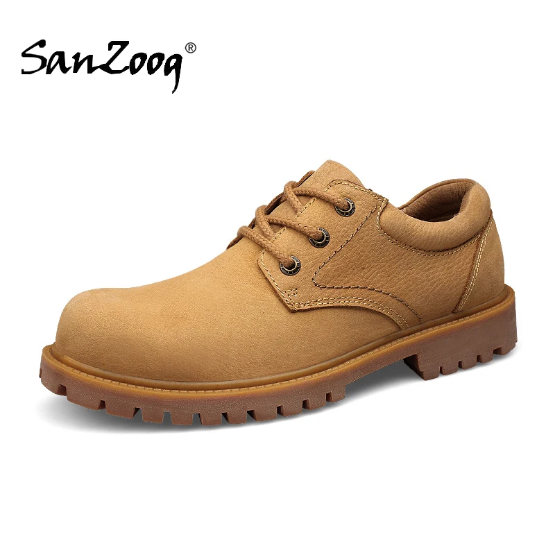 Autumn Genuine Leather Non Slip Work Shoes Men Working Werkschoenen Casual Plus Size 48 49