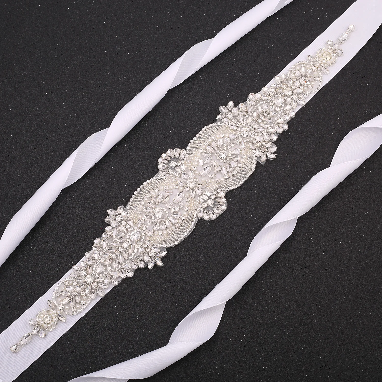 SESTHFAR – ceinture de mariée en strass, argent, diamant, cristal, accessoires de mariage